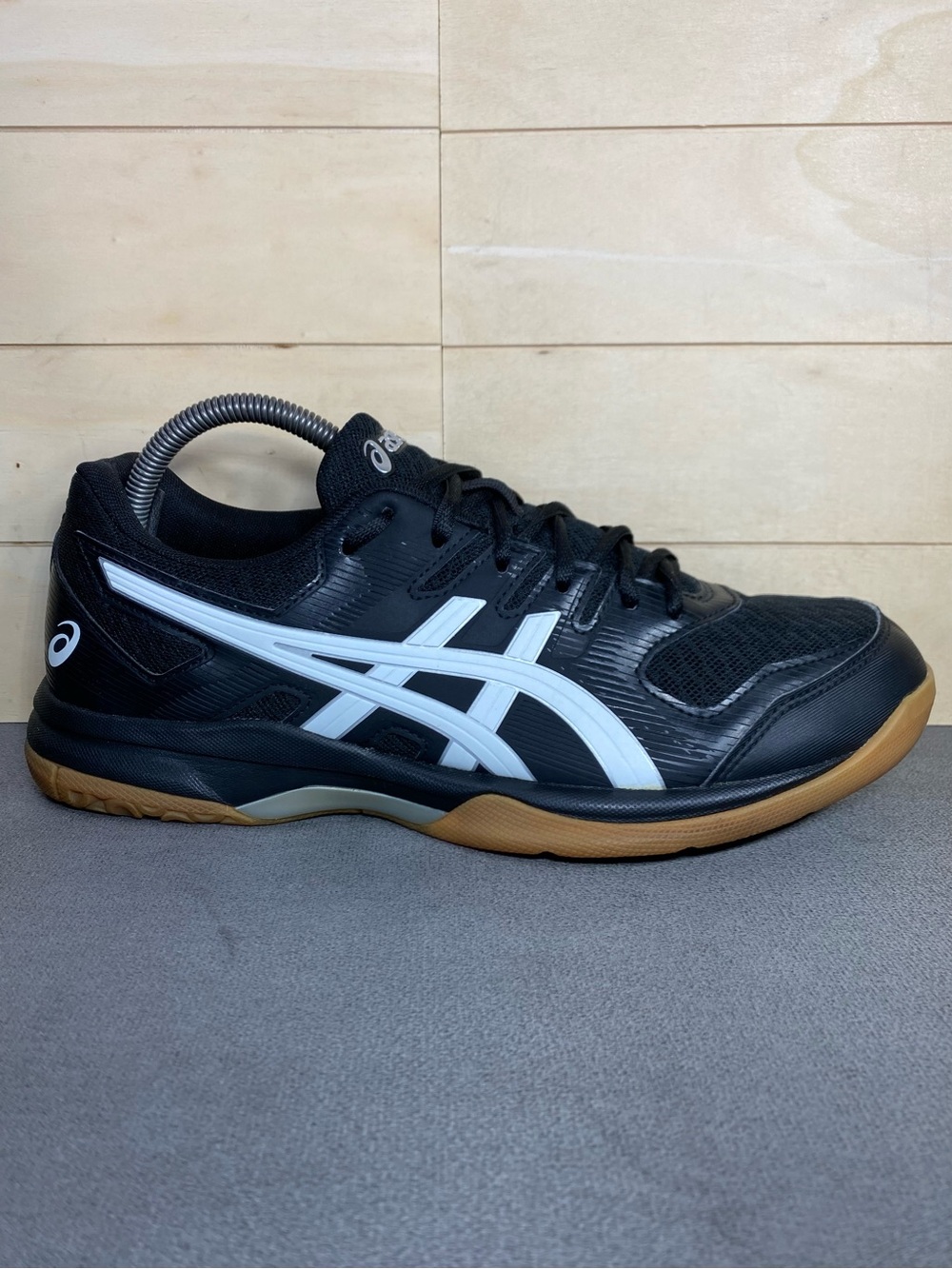 Asics Gel Rocket Black White Women's Size 10 Volleyball Shoes Sneakers 1072A034